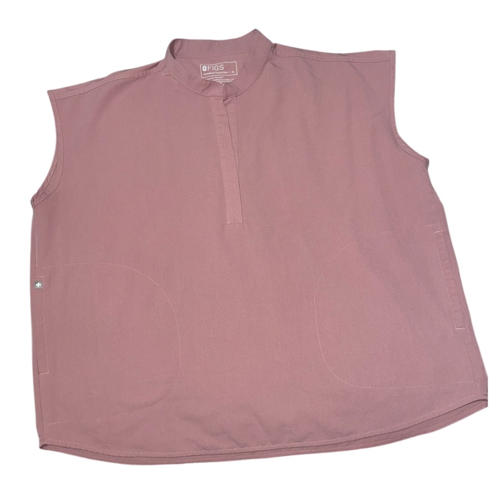 Figs Rafaela Pink Sleeveless Medical Top